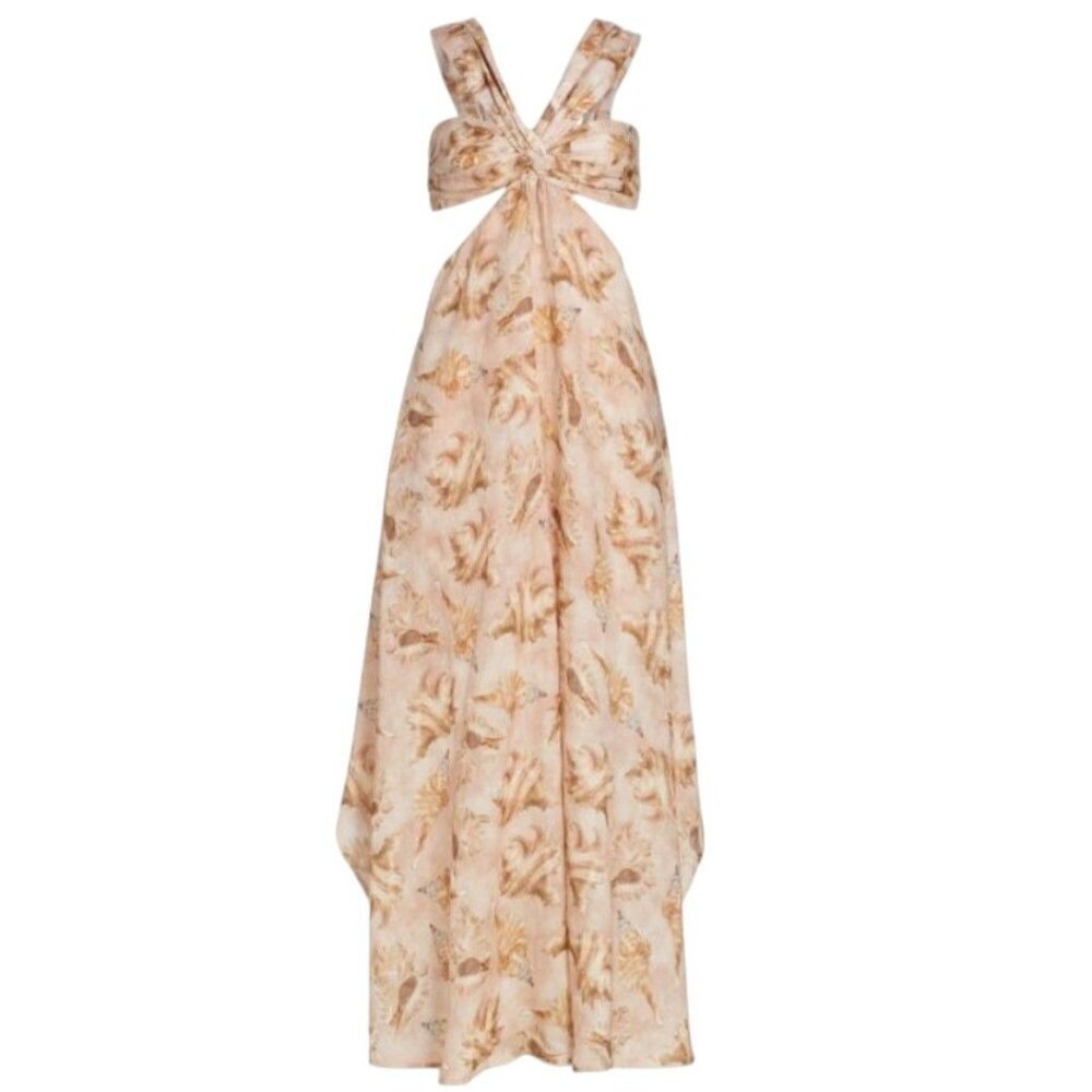 Beatriz Camacho Dress Maxi Open Back Seashell US6 - Picture 7 of 9